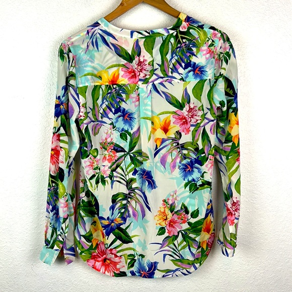 Tommy Bahama silk floral button shirt M - Picture 7 of 8